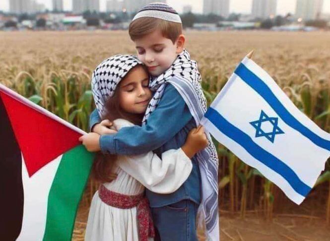 Bambini in pace Israele e Palestina