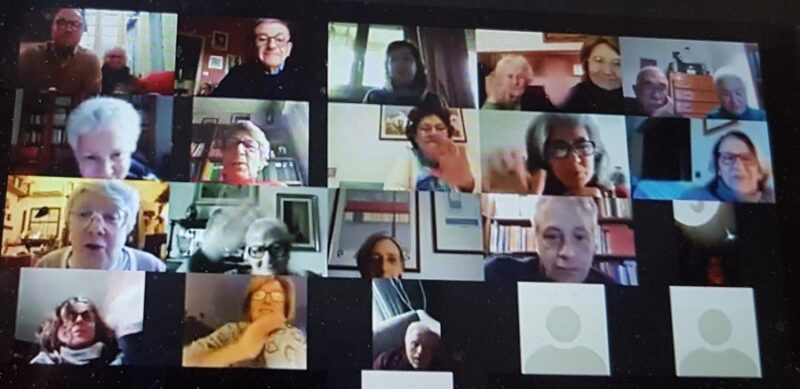 Comunità Cvx Palermo in riunione su Zoom