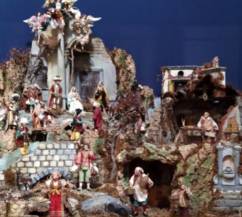 Natale 2020 presepe napoletano settecentesco nella Chiesa di S. Ignazio a Roma