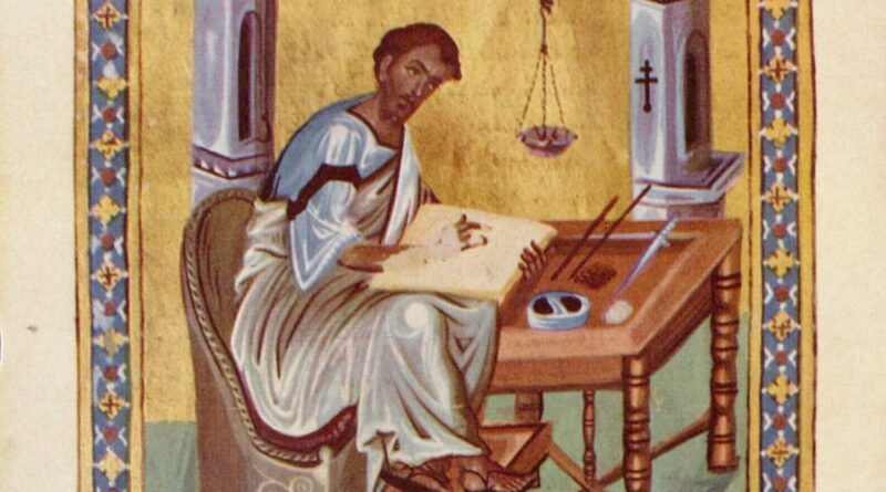 L'evangelista Luca, autore anche degli Atti degli Apostoli, in un manoscritto bizantino del X secolo