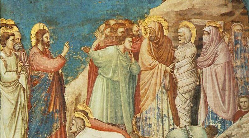 Vangelo di lazzaro Giotto Cappella degli Scrovegni Padova Resurrezione di Lazzaro