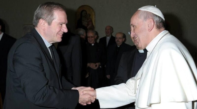 Padre Vitale Savio con Papa Francesco